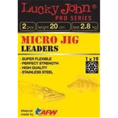 LJP6403-020 Поводок LJ 1х19 Micro Jig Leader 2,8kg 20cm *2
