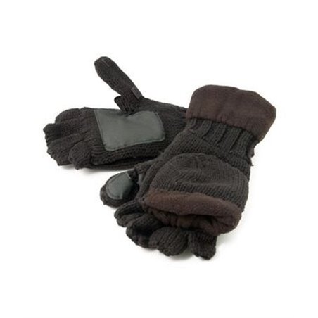 Рукавицы-перчатки Tagrider беспалые вязаные флис темные (1064)
