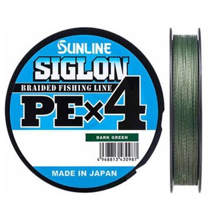 Шнур Sunline Siglon PE х4 300m (темн-зел.) 1.5/0.209mm 25lb/11.0kg (1658-09-48)