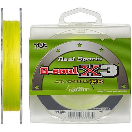 Шнур YGK G-Soul X3 100m (желтый) 0.3/0.094mm 4.5lb (5545-01-87)