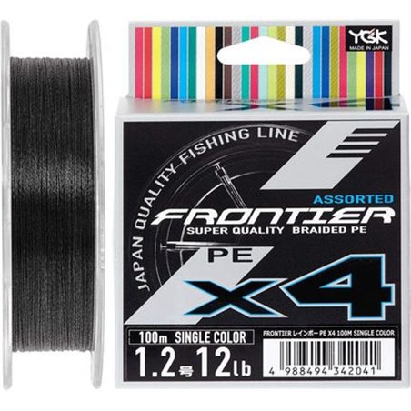 Шнур YGK Frontier X4 Assorted Single Color 100m 2.0/0.235mm 20lb/9.0kg (5545-03-22)