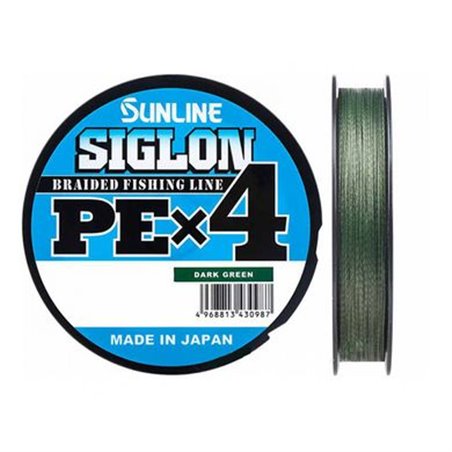 Шнур Sunline Siglon PE х4 (темн-зел.) 300м 0.171мм 7,7кг/16lb (1658-09-46)