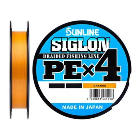 Шнур Sunline Siglon PE х4 (оранж.) 300м 0.209мм 11кг/25lb (1658-09-55)