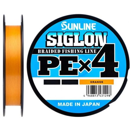 Шнур Sunline Siglon PE х4 (оранж.) 150м 0.094мм 2,1кг/5lb (1658-09-27)