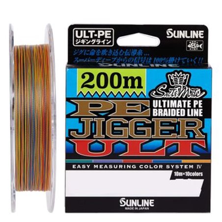 Шнур Sunline PE-Jigger ULT 200m (multicolor) 0.6/0.128mm 10lb/4.5kg (1658-10-32)