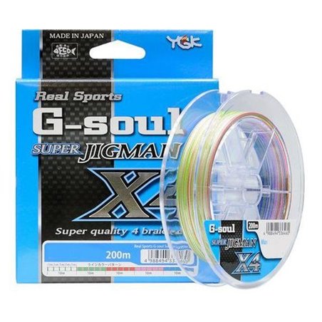 Шнур YGK Super Jig Man X8 (мультиколор) 200м 0.128мм 7кг/15lb (5545-00-57)