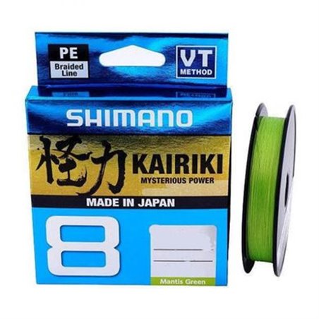 Шнур Shimano Kairiki 8 PE (Mantis Green) 300м 0.35мм 39,5кг/87lb (2266-97-21)