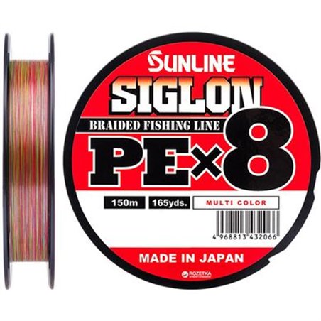 Шнур Sunline Siglon PE х8 150m (мульти.) 0.3/0.094mm 5lb/2.1kg (1658-09-96)