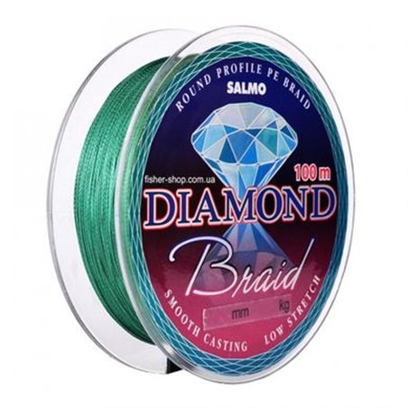 Шнур SALMO DIAMOND BRAID 100 m 0.17mm 8,25kg 18lb (4905-017)