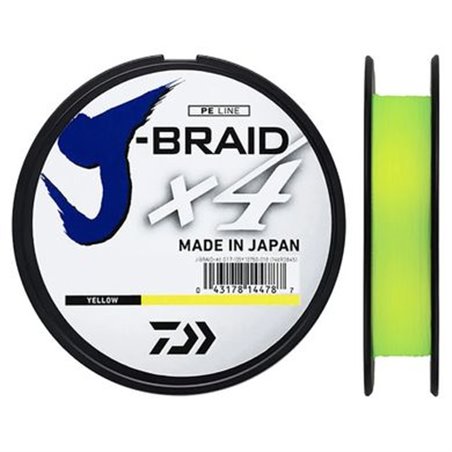 Шнур Daiwa J-Braid X4 135m 0,07mm 2,6kg 6lb yellow (12740-007)