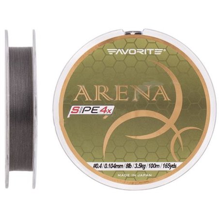 Шнур Favorite Arena PE 4x 100m (silver gray) 0.175/0.071mm 4lb/1.4kg (1693-10-92)