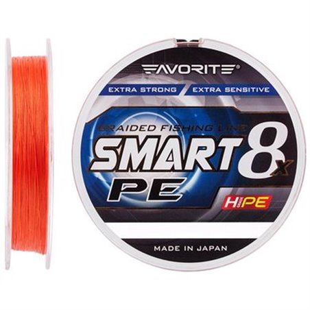 Шнур Favorite Smart PE 8x 150м (red orange) 0.5/0.117mm 8lb/4.1kg (1693-10-79)